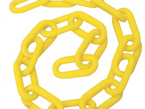 Cadena plástica 6 mm x 1/4" 25 mt 40 kg amarilla Foy