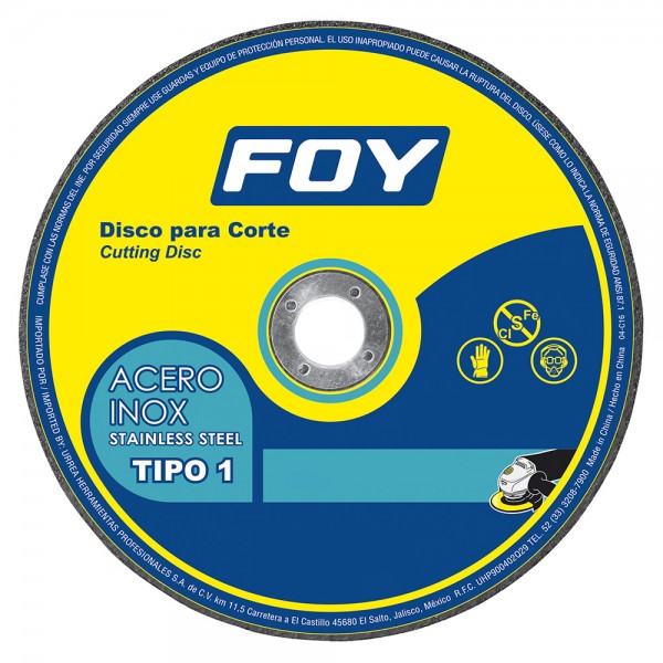 Disco t/1 inox 4-1/2"x1.6mm Foy
