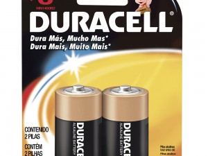 Pila alcalina marca Duracell® C con 2 piezas Surtek