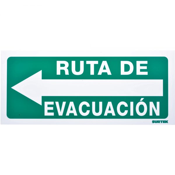 Señal "Ruta de evacuación" izq. Surtek