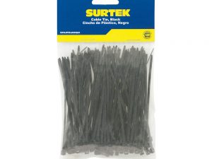Cincho plástico 160 x 4.8mm 50 piezas negro Surtek