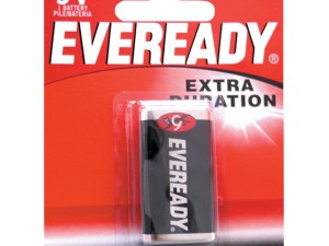 Pila alcalina marca Eveready® 9V con 1 pieza Surtek