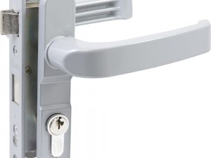 Cerradura para puerta de aluminio color gris Lock