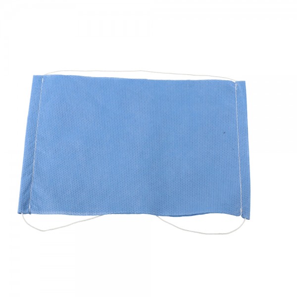 Paquete de 50 cubrebocas desechable de 3 capas compuesto de tela no tejida de poliéster de 12.2 cm x 17 cm en color azul Surtek