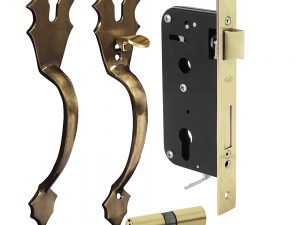 Conjunto Classic llave estándar latón antiguo Lock