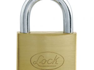 Candado de acero corto llave estándar 50mm latonado Lock