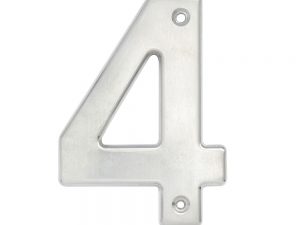 Numero 4 bold 4" cromo satinado Lock