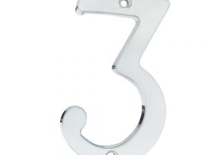 Numero 3 slim 4" cromo satinado Lock