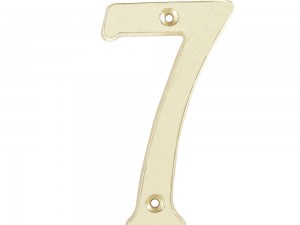 Numero 7 slim 4" latón brillante Lock