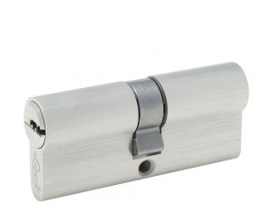 Cilindro europeo 70mm llave estándar níquel satinado Lock