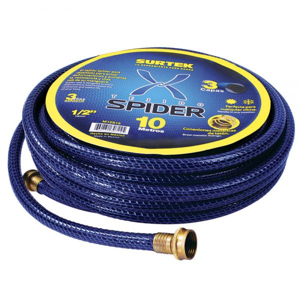 Surtek Manguera Spider 3/4" armada conector metálico 25m