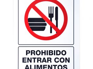 Señal "Prohibido alimentos" Surtek