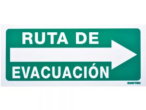 Señal "Ruta de evacuación" der Surtek