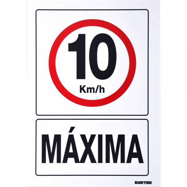 Señal "10 km/h máxima"  Surtek