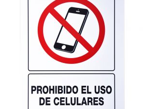 Señal "Prohibido el uso de celulares" Surtek