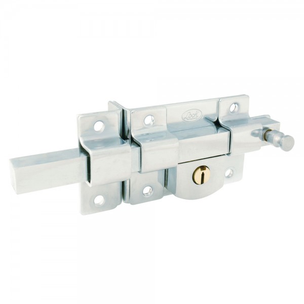 Cerradura izq barra fija llave estándar cromo brillante Lock